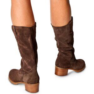 NEW OTBT Made In Portugal Suede Tallow Boots brown for women 864mn